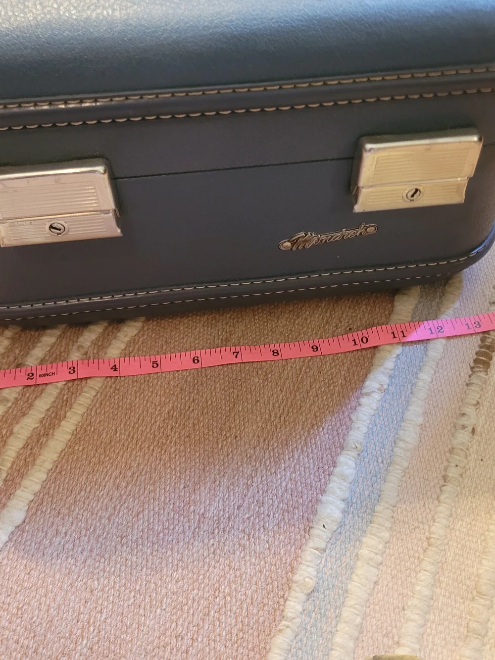 Women's Baby Blue Small Train Case, Monarch Brand, In Excellent Shape!